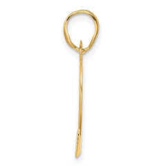 14k Polished Etched Number 82 Pendant