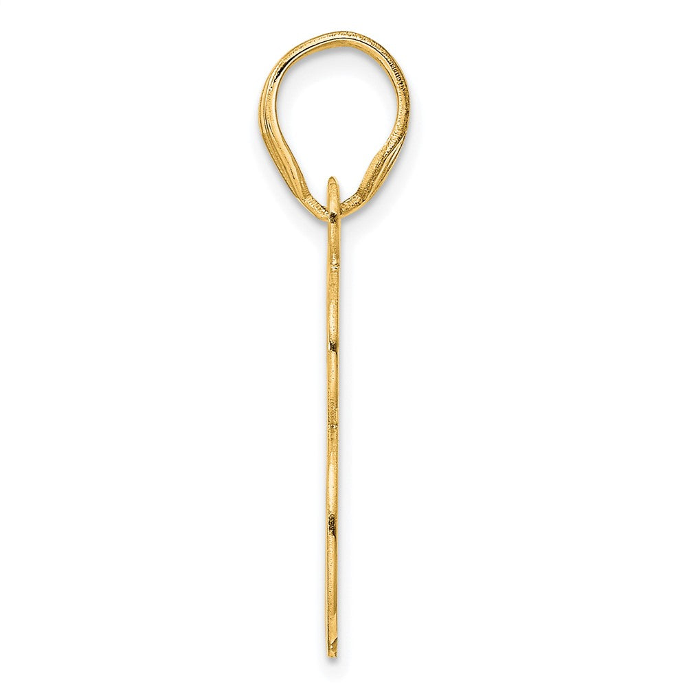 14k Polished Etched Number 88 Pendant