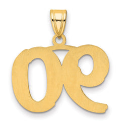 14k Polished Etched Number 90 Pendant