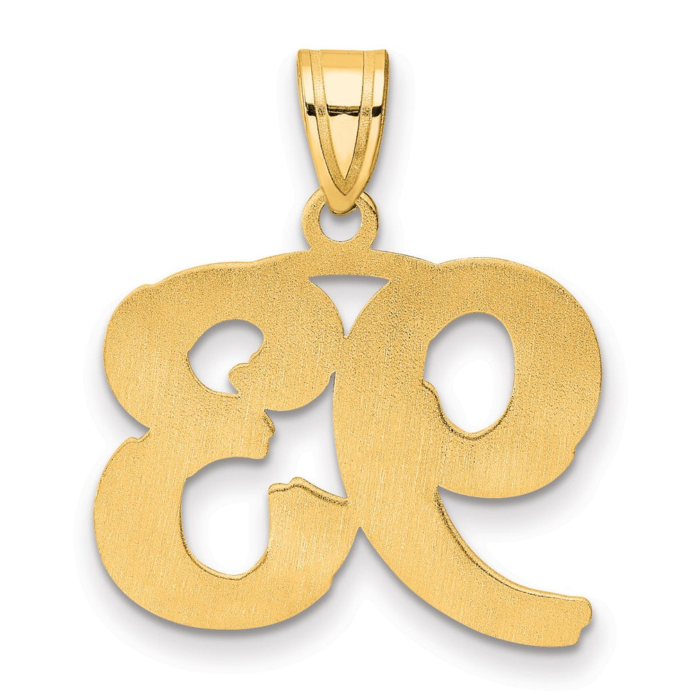 14k Polished Etched Number 93 Pendant