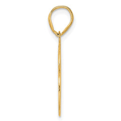14k Polished Etched Number 96 Pendant