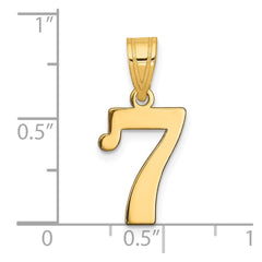 14k Polished Number 7 Pendant