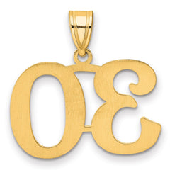 14k Polished Number 30 Pendant