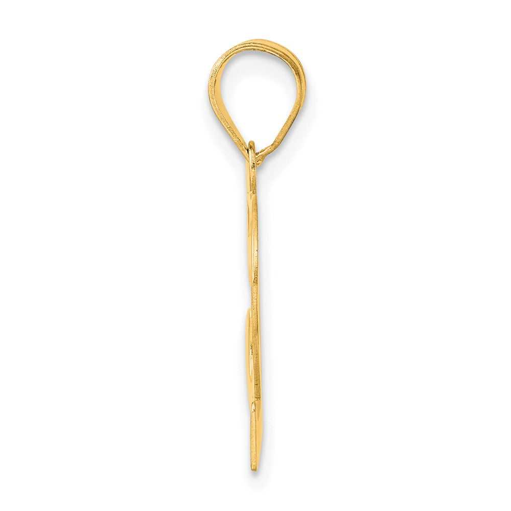 14k Polished Number 52 Pendant