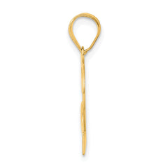 14k Polished Number 52 Pendant