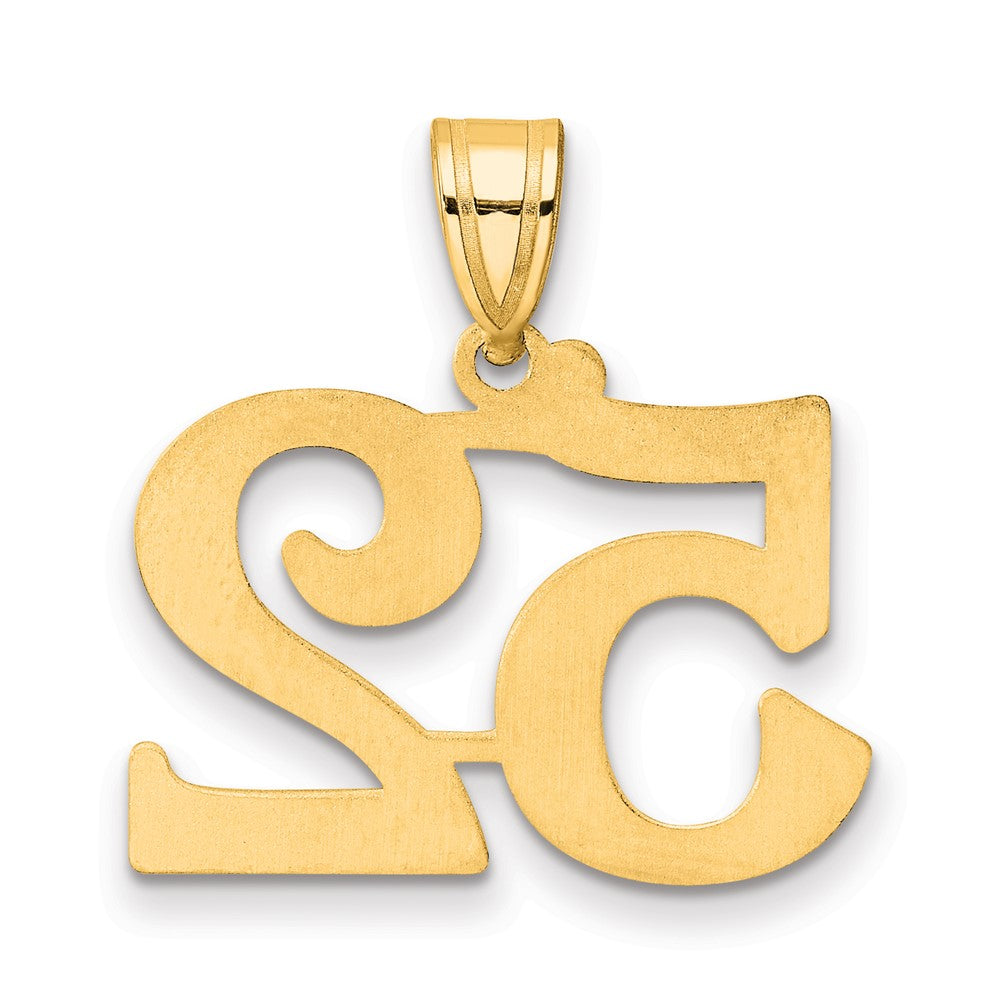 14k Polished Number 52 Pendant