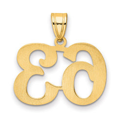 14k Polished Number 63 Pendant