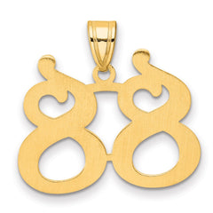14k Polished Number 00 Pendant