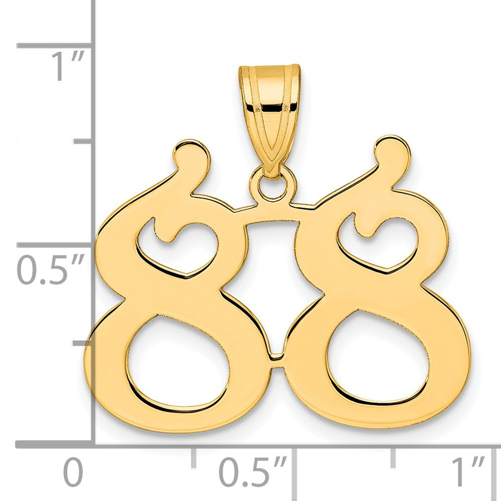 14k Polished Number 88 Pendant