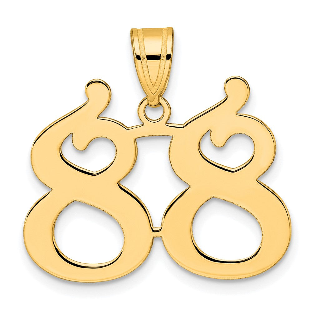 14k Polished Number 00 Pendant