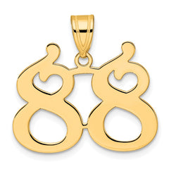 14k Polished Number 00 Pendant