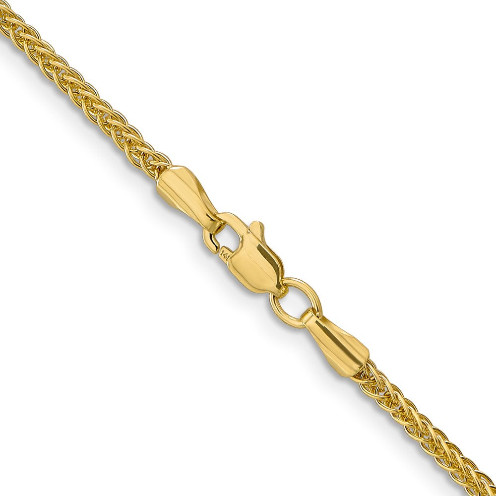 14K 22 inch 2mm Semi-Solid 3-Wire Wheat with Lobster Clasp Chain