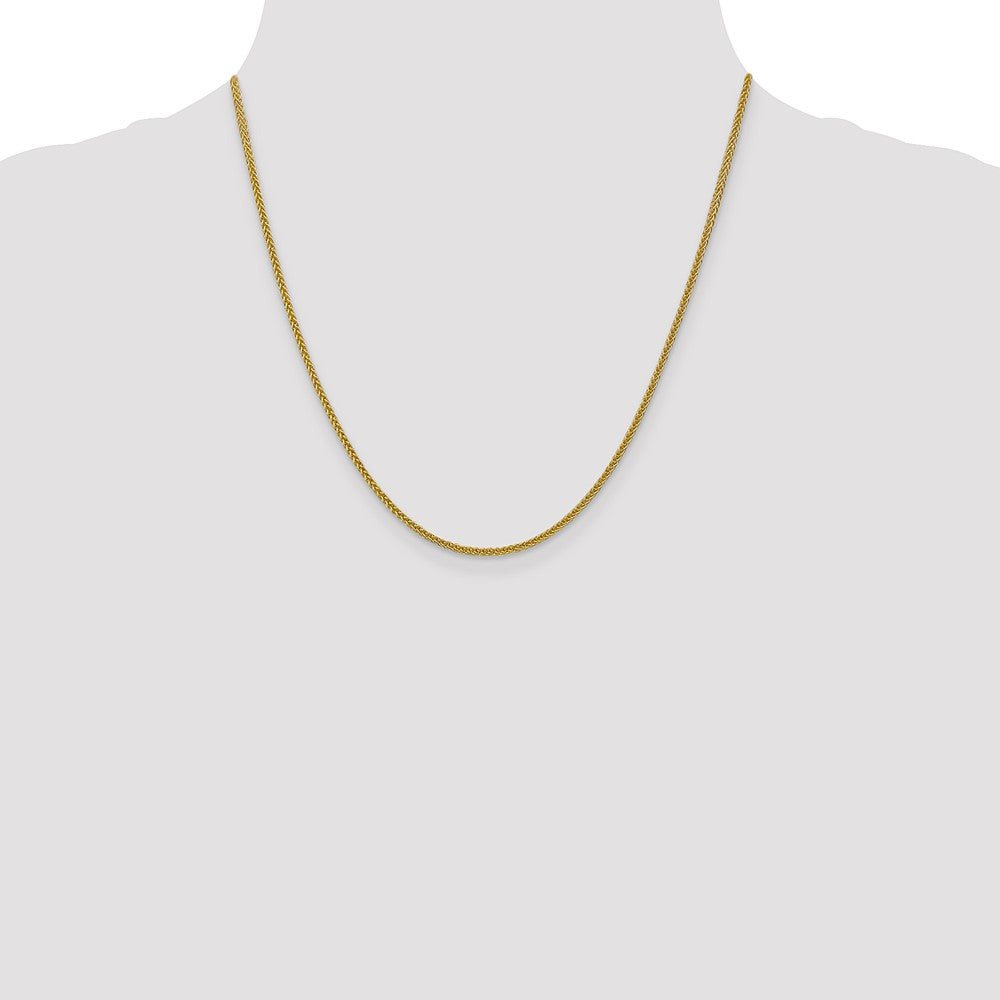 14K 20 inch 2mm Semi-Solid 3-Wire Wheat with Lobster Clasp Chain