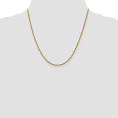 14K 20 inch 2mm Semi-Solid 3-Wire Wheat with Lobster Clasp Chain