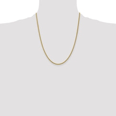 14K 22 inch 2mm Semi-Solid 3-Wire Wheat with Lobster Clasp Chain