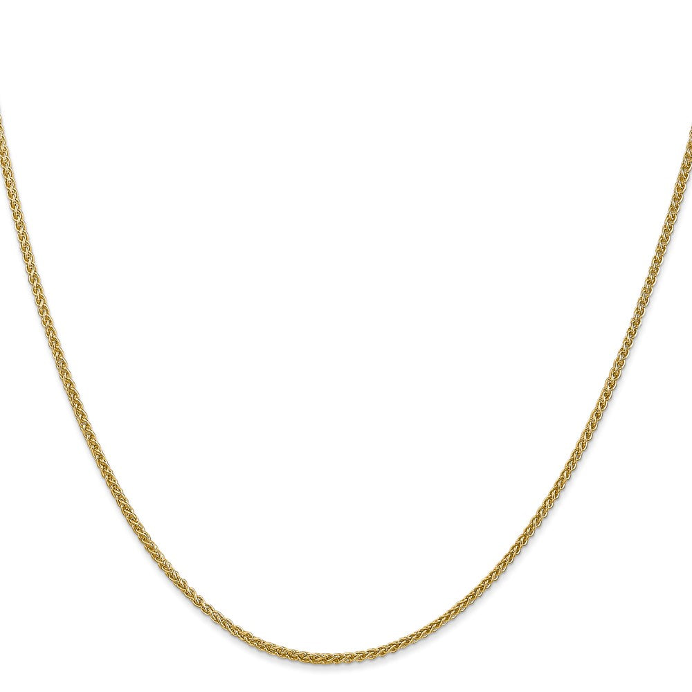 14K 24 inch 1.55mm Semi-Solid Wheat with Lobster Clasp Chain