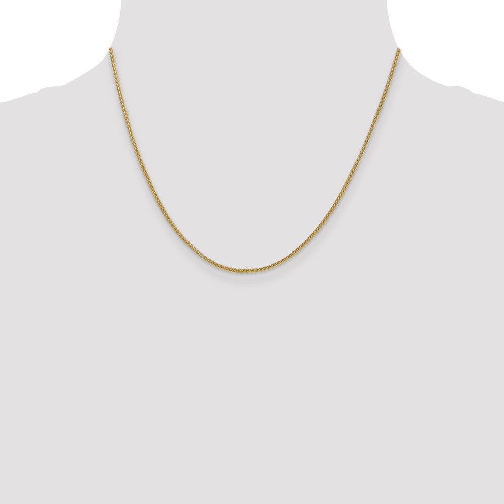 14K 18 inch 1.55mm Semi-Solid Wheat with Lobster Clasp Chain