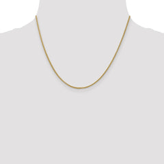 14K 18 inch 1.55mm Semi-Solid Wheat with Lobster Clasp Chain