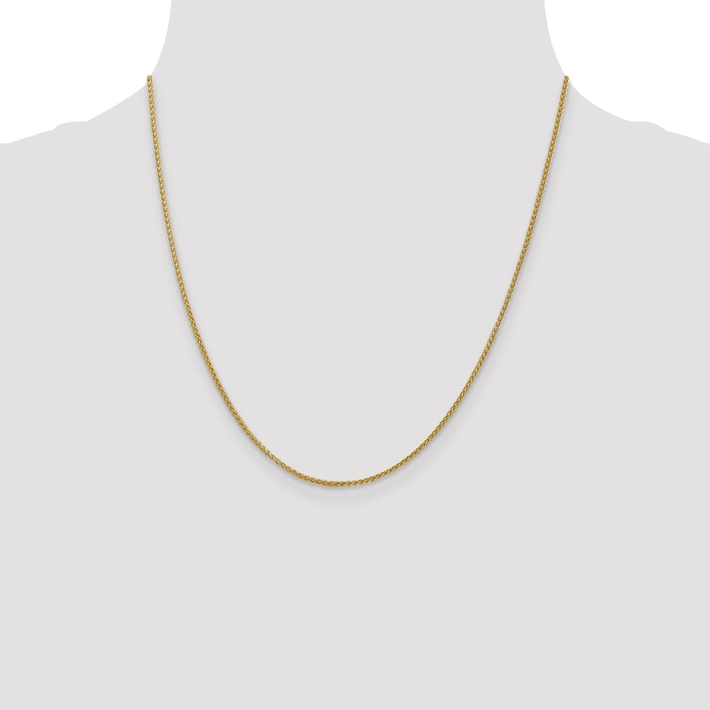 14K 20 inch 1.55mm Semi-Solid Wheat with Lobster Clasp Chain