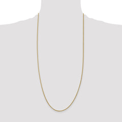 14K 30 inch 1.55mm Semi-Solid Wheat with Lobster Clasp Chain