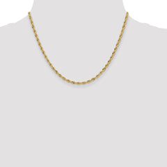 14K 18 inch 3mm Semi Solid Rope with Lobster Clasp Chain