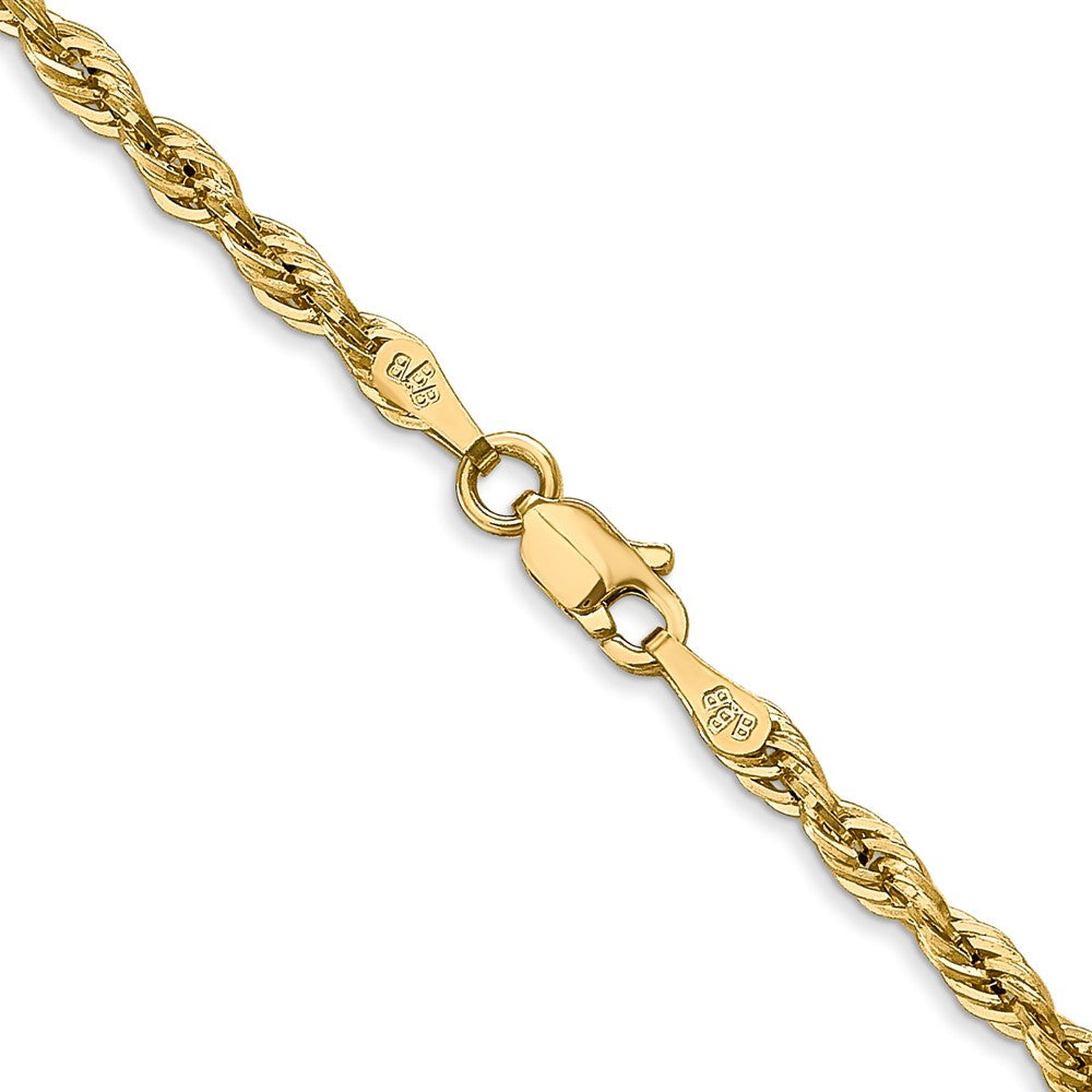 14K 16 inch 2.8mm Semi Solid Rope with Lobster Clasp Chain