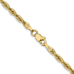 14K 26 inch 2.8mm Semi Solid Rope with Lobster Clasp Chain