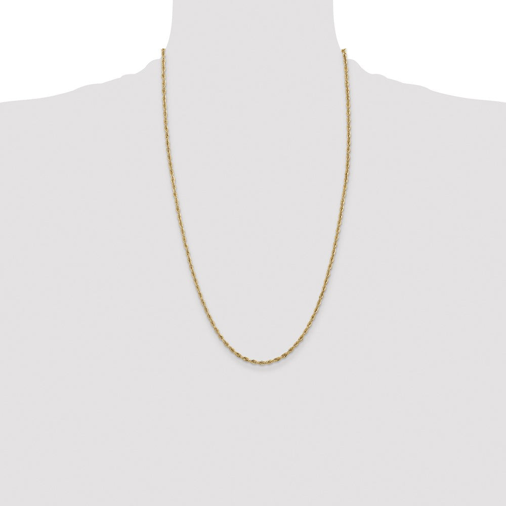 14K 26 inch 2.8mm Semi Solid Rope with Lobster Clasp Chain