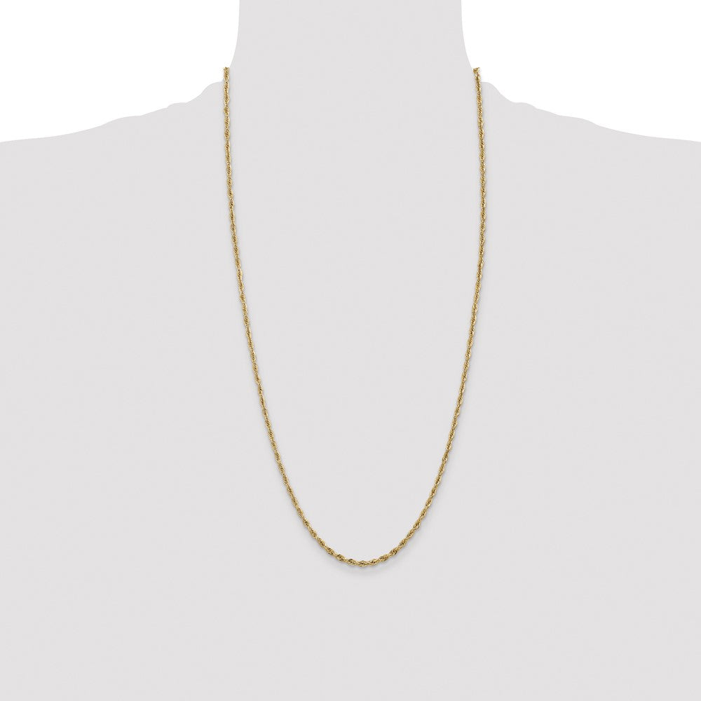 14K 28 inch 2.8mm Semi Solid Rope with Lobster Clasp Chain