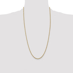 14K 28 inch 2.8mm Semi Solid Rope with Lobster Clasp Chain