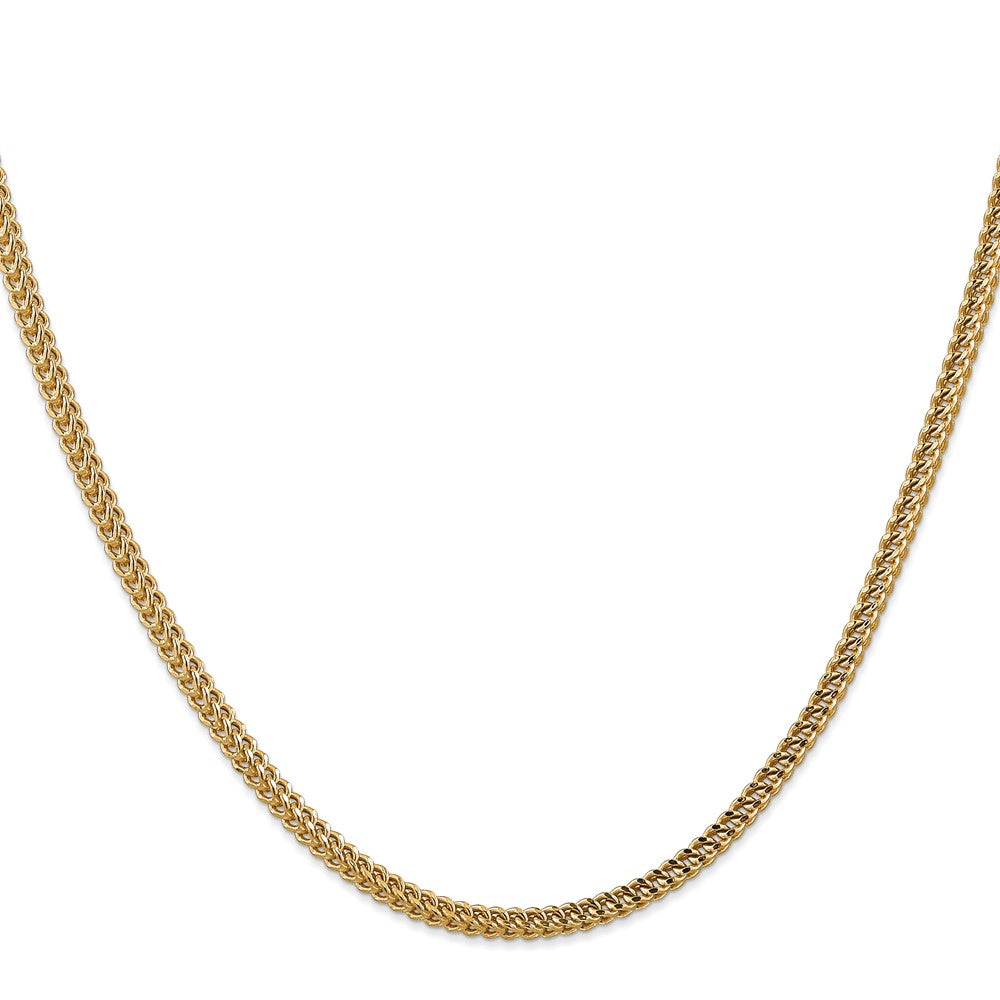 14K 20 inch 3mm Semi-Solid Franco with Fancy Lobster Clasp Chain