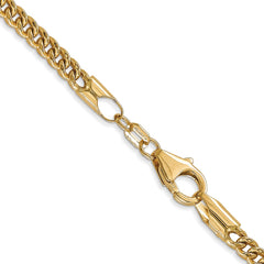 14K 18 inch 3mm Semi-Solid Franco with Fancy Lobster Clasp Chain