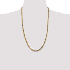 14K 26 inch 3.7mm Semi-Solid Franco with Fancy Lobster Clasp Chain