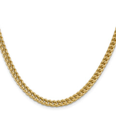 14K 26 inch 4.5mm Semi-Solid Franco with Fancy Lobster Clasp Chain