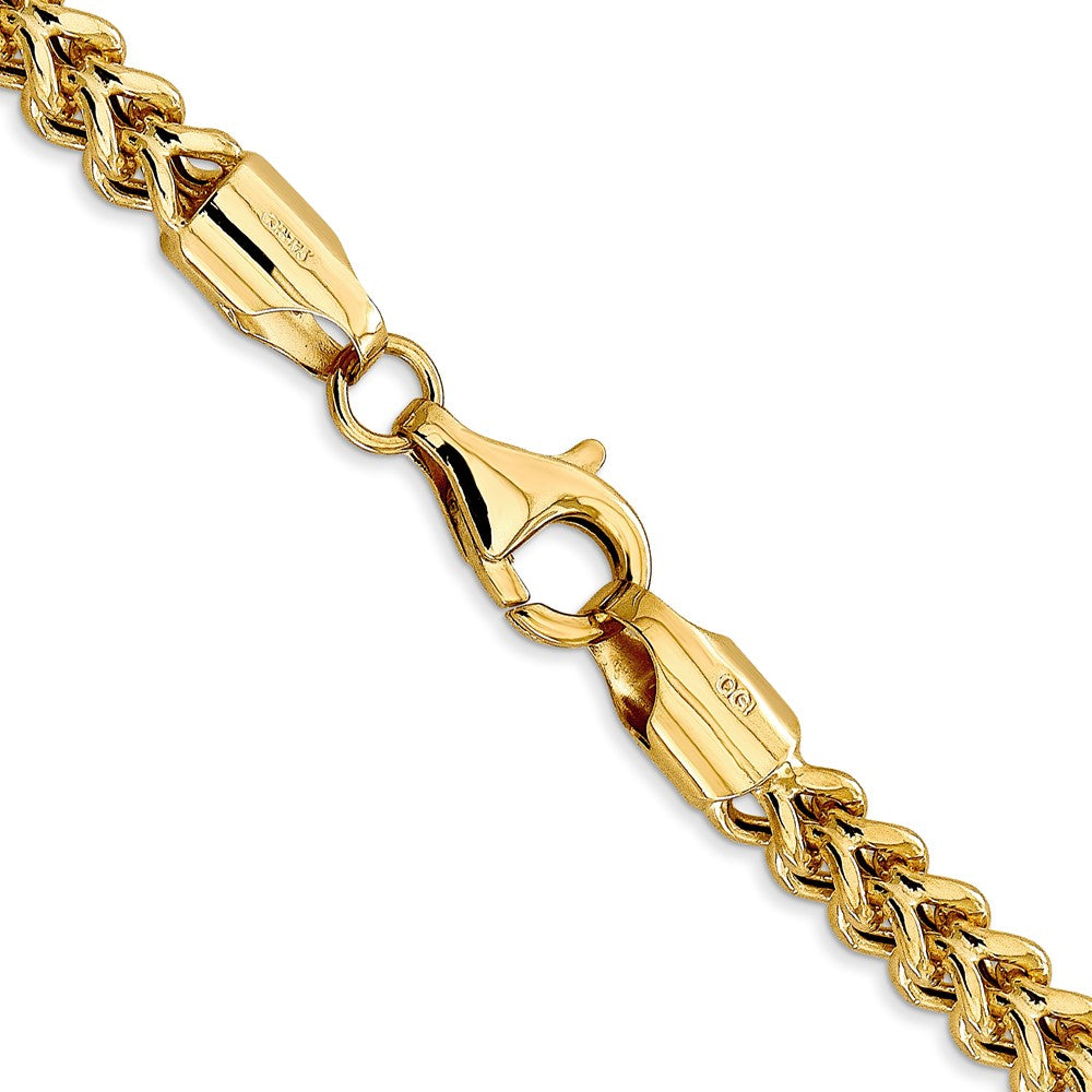 14K 22 inch 4.5mm Semi-Solid Franco with Fancy Lobster Clasp Chain