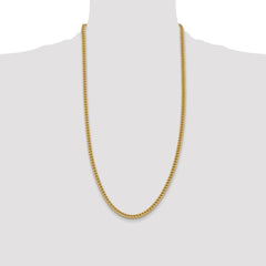 14K 28 inch 4.5mm Semi-Solid Franco with Fancy Lobster Clasp Chain