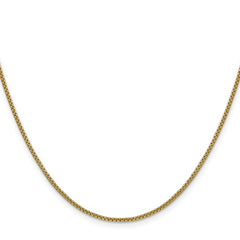 14K 30 inch 1.5mm Semi-Solid Round Box with Lobster Clasp Chain