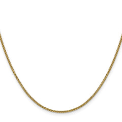 14K 24 inch 1.5mm Semi-Solid Round Box with Lobster Clasp Chain