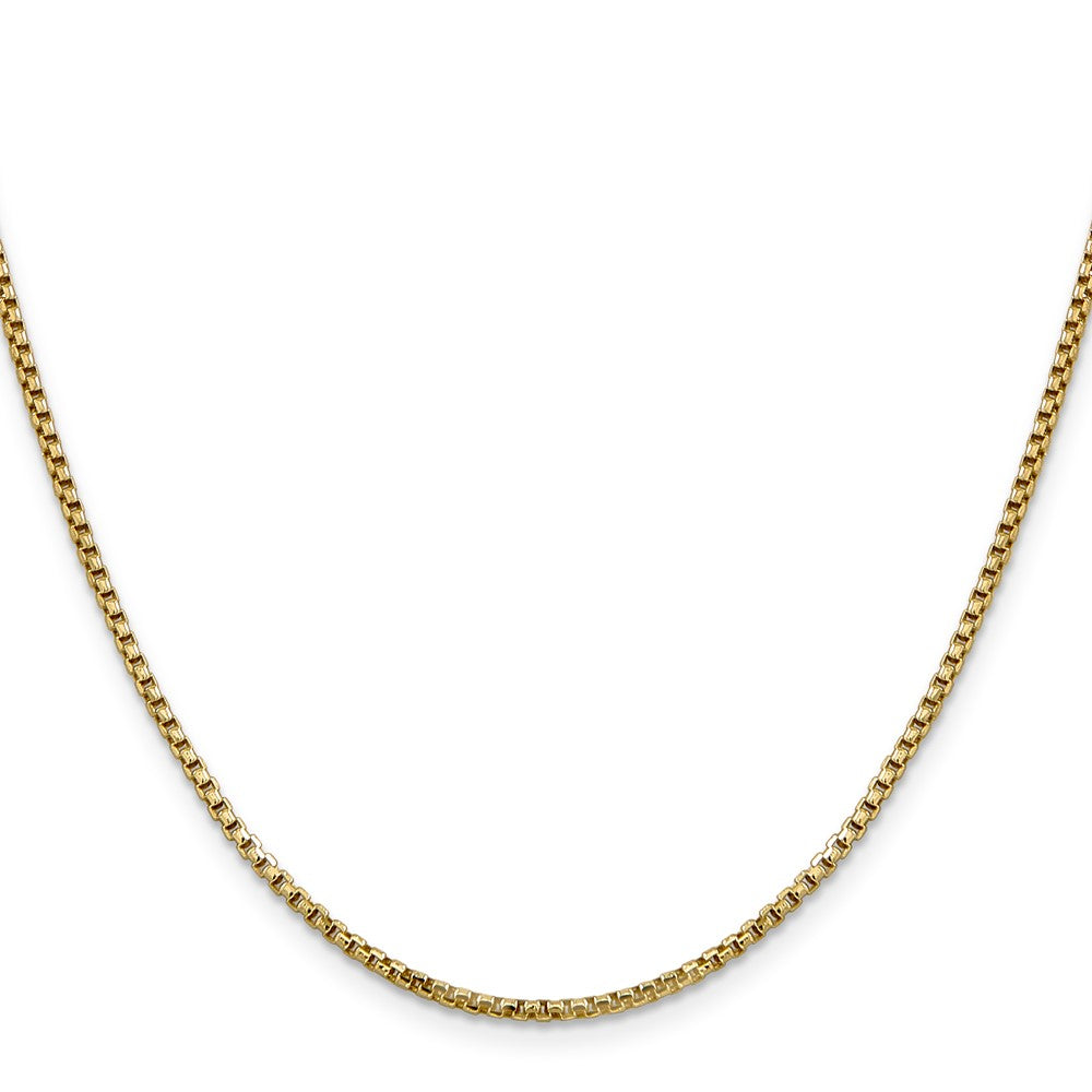 14K 26 inch 1.75mm Semi-Solid Round Box with Lobster Clasp Chain