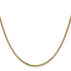 14K 26 inch 1.75mm Semi-Solid Round Box with Lobster Clasp Chain