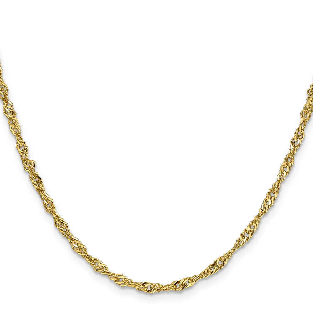 14K 20 inch 2.75mm Lightweight Singapore with Lobster Clasp Chain