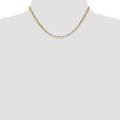 14K 16 inch 2.75mm Lightweight Singapore with Lobster Clasp Chain