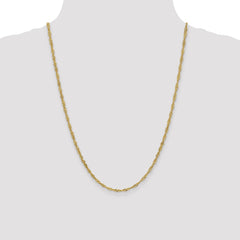 14K 24 inch 2.75mm Lightweight Singapore with Lobster Clasp Chain