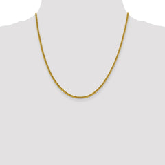 14K 20 inch 2.2mm Semi-Solid Franco with Lobster Clasp Chain