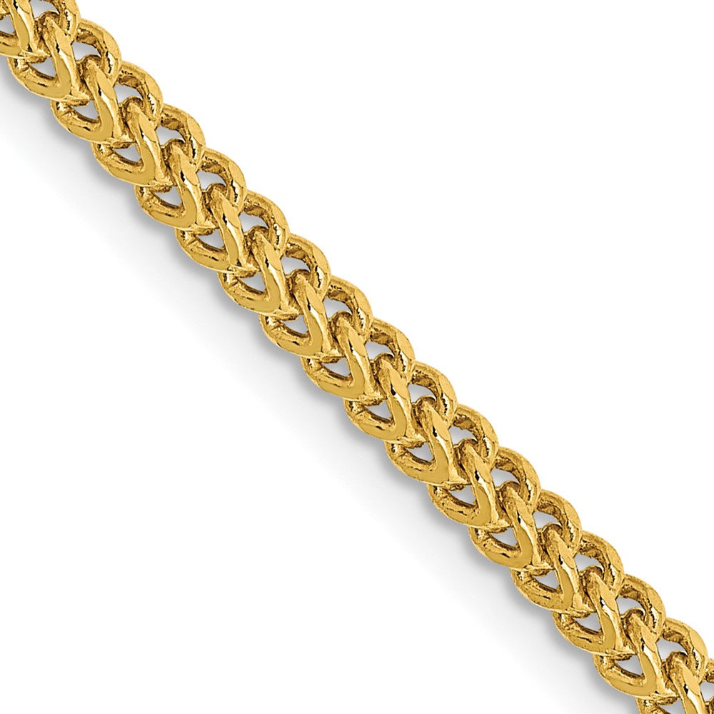 14K 26 inch 2.2mm Semi-Solid Franco with Lobster Clasp Chain