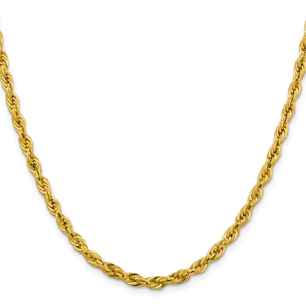 14K 24 inch 4.25mm Semi Solid Rope with Lobster Clasp Chain