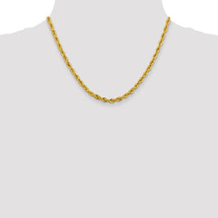 14K 18 inch 4.25mm Semi Solid Rope with Lobster Clasp Chain