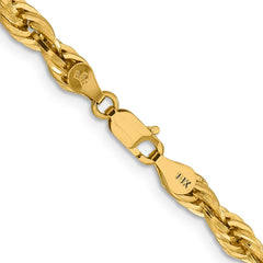 14K 28 inch 4.75mm Semi Solid Rope with Lobster Clasp Chain
