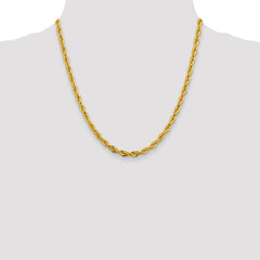 14K 20 inch 4.75mm Semi Solid Rope with Lobster Clasp Chain