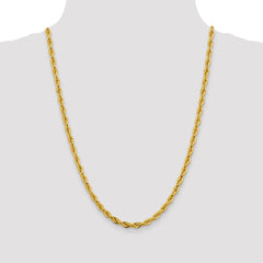 14K 24 inch 4.75mm Semi Solid Rope with Lobster Clasp Chain